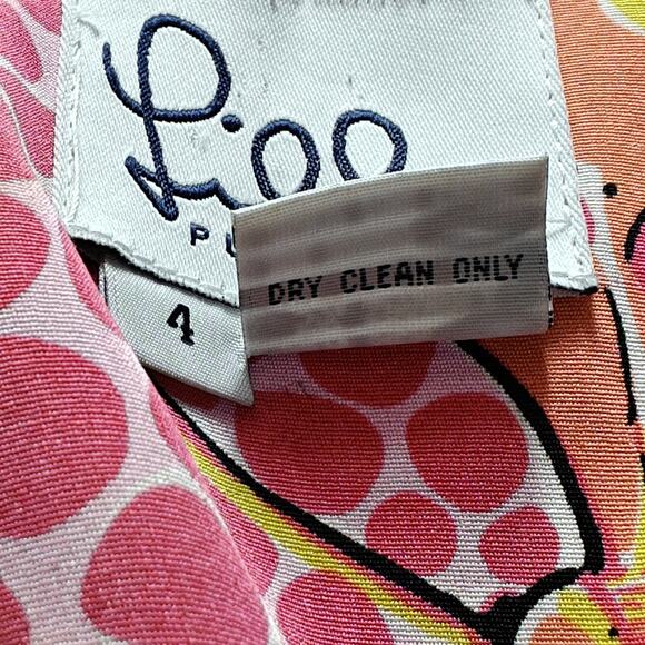 Lilly Pulitzer Cha Cha Butterfly Print Silk Dress Size 4 Pink Stretch Vintage - Picture 8 of 8